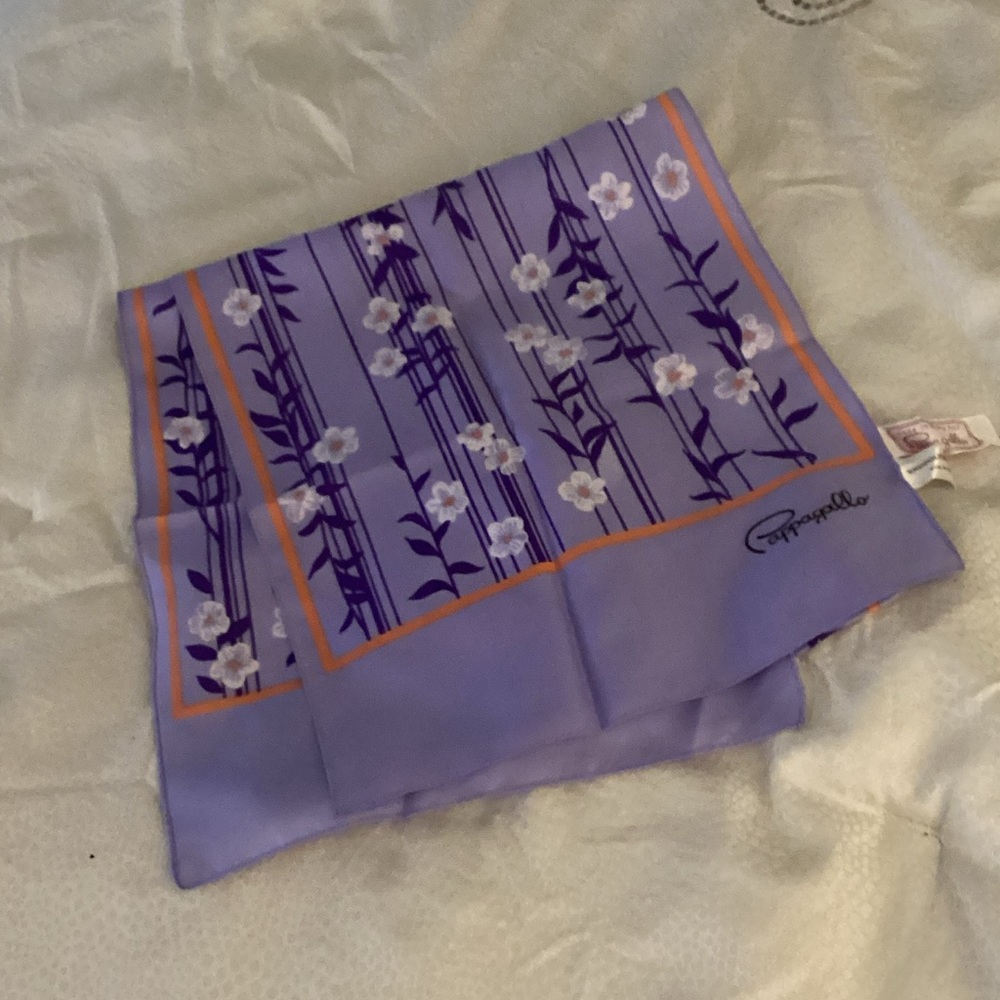 Pappagallo Vintage Lavender Floral Scarf